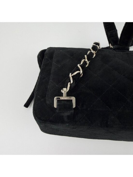 Chanel CC Logo Quilted Sac Black 4 Vintage Backpack main image 5